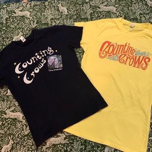 Pair of Counting Crows Band T shirts